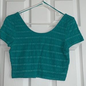 🌻Teal Crop Top